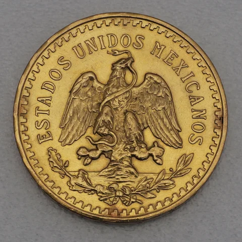 50 Pesos Goldmünze Centenario Mexiko 1943