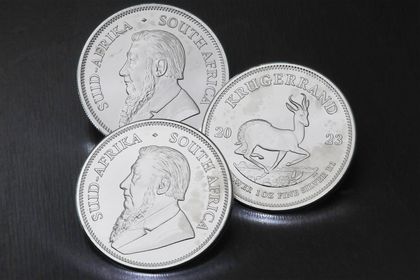 Krügerrand Silbermünzen 2023 mit Milchflecken 