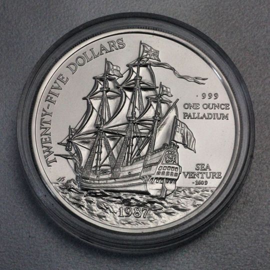 Bermudas Sea Venture Palladiummünze 1987