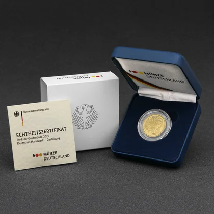 50 Euro Goldmünze "Gestaltung" 2026 in Verpackung