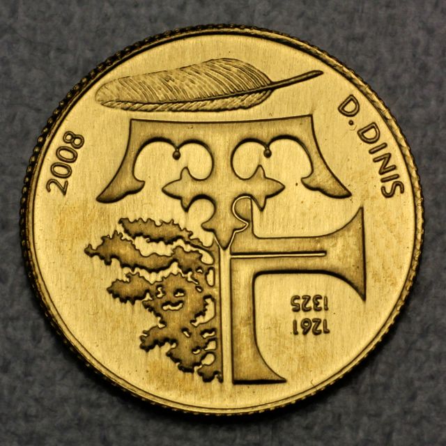 0,25 Euro Goldmünze Portugal 2008