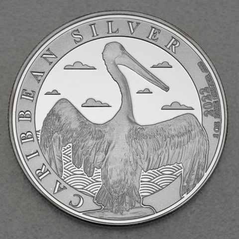 Silbermünze 1oz Barbados Caribbean Silver Pelikan 2022