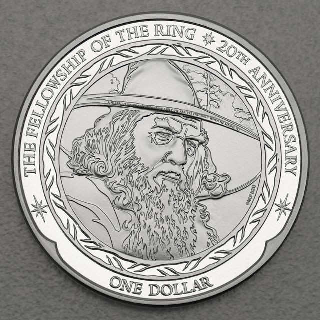 Silbermünze 1oz Niue - Herr der Ringe 2021 Gandalf