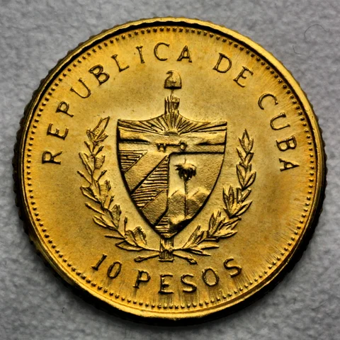 "REPUBLICA DE CUBA 10 PESOS"