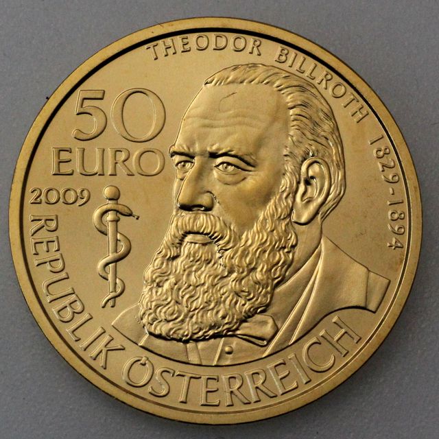 50 Euro Goldmünze Österreich Theodor Billroth