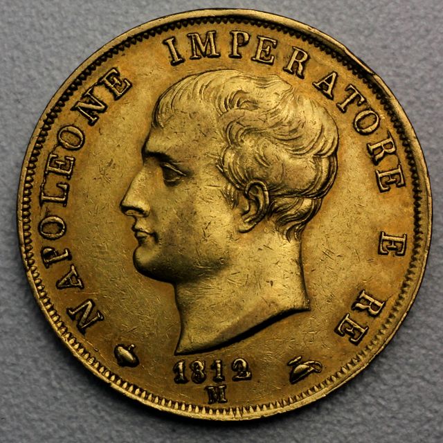40 Lire Goldmünze Italien Napoleon