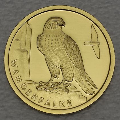 20 Euro Goldmünze "Wanderfalke" 2019 der Serie "Heimische Vögel"