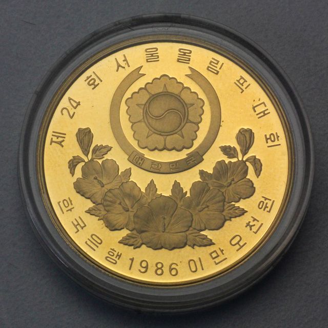 25.000 Won XXIV Olympiad Seoul 1986 Goldmünze Süd Korea