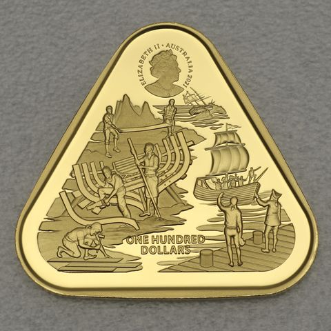 Goldmünze 1oz Triangular Zeewijk 2021