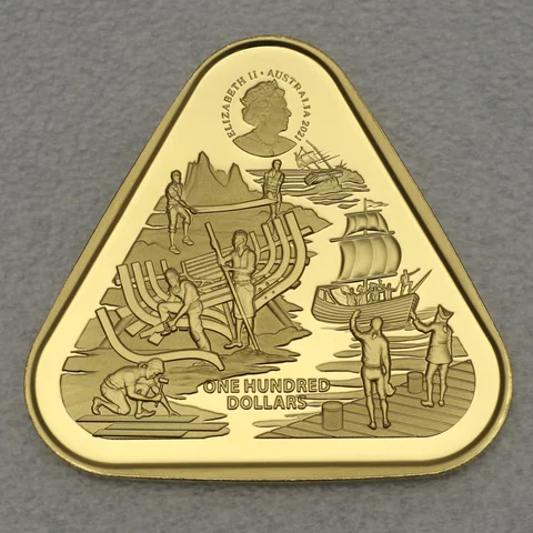 Goldmünze 1oz Triangular Zeewijk 2021
