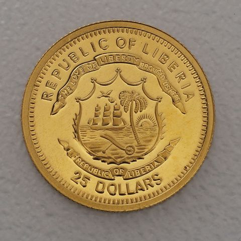 Goldmünze 25 Dollars 1/25oz Liberia 2005 - Merry Christmas