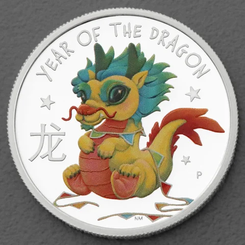Silbermünze 1/2oz Tuvalu Baby Lunar 2024 - Drache