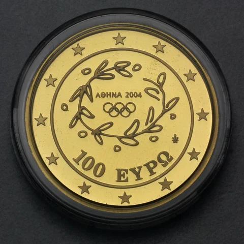 Goldmünze 100 Euro Griechenland 2003 Palast von Knossos