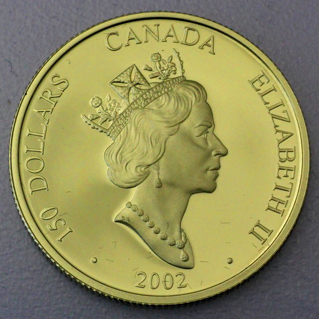 150 Dollars Goldmünze Kanada 2002 (nur 750er Gold)
