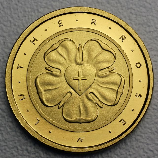 50 Euro Goldmünze BRD 2017 Lutherrose