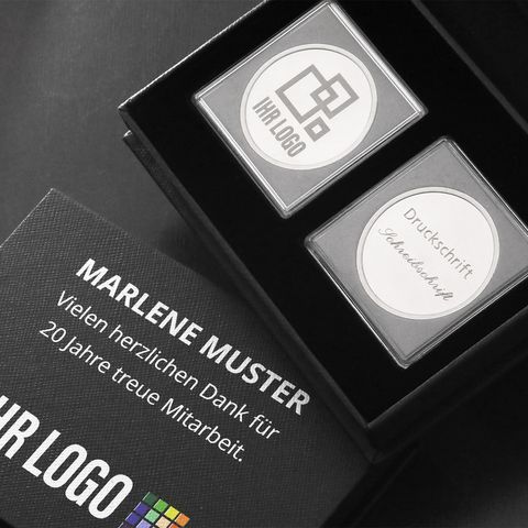 Gravur-Firmengeschenk aus Silber