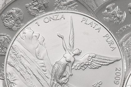 Silbermünze Libertad mit Milchflecken 