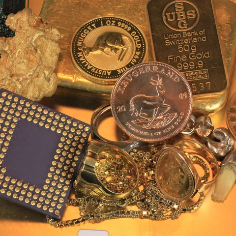 Gold hat viele Einsatzgebiete / Gesichter: Elektrnoik, Schmuck, Mnzen, Zahngold, Nuggets...