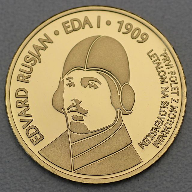 Goldmünze 100 Euro 2009 Edvard Rusjan