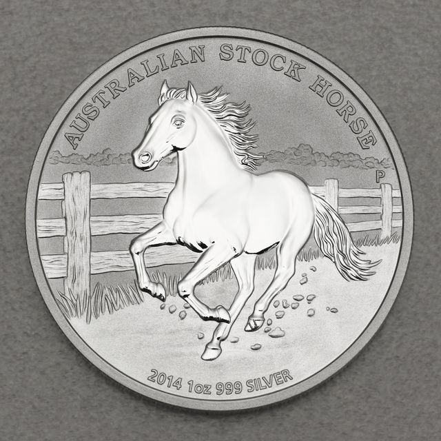 Silbermünze 1oz Australian Stock Horse 2014