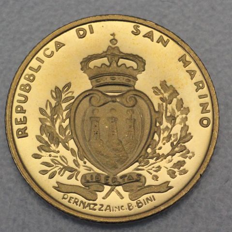 1 Scudo Goldmünze San Marino 1996 - Olympiade Boxkampf