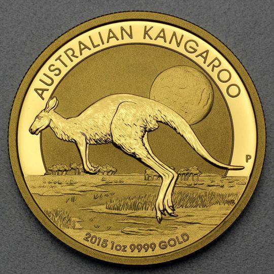 Australien Känguru Goldmünze 2015