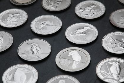 1oz Silbermünzen Kookaburra aus verschiedenen Jahrgängen