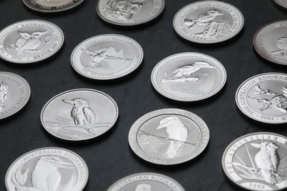 1oz Silbermünzen Kookaburra aus verschiedenen Jahrgängen