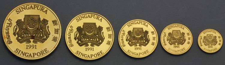 Singapur Goldmünzen 1oz, 1/2oz, 1/4oz, 1/10oz, 1/20oz Lion