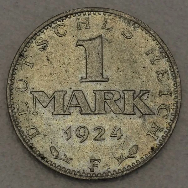 Silbermünze Weimarer Republik 1 Mark 1924