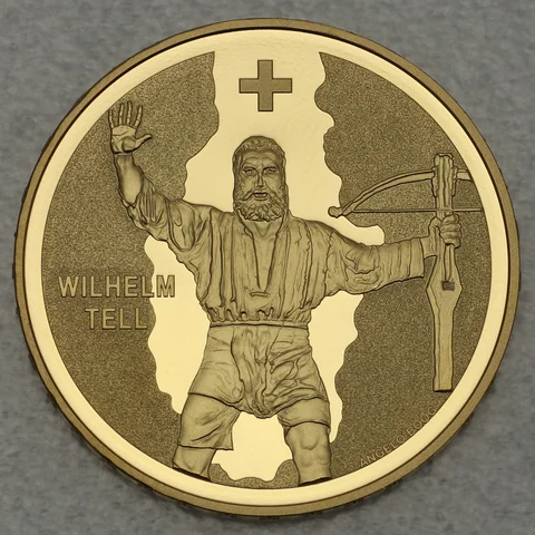 Goldmünze 50 Franken Schweiz 2018 - Wilhelm Tell