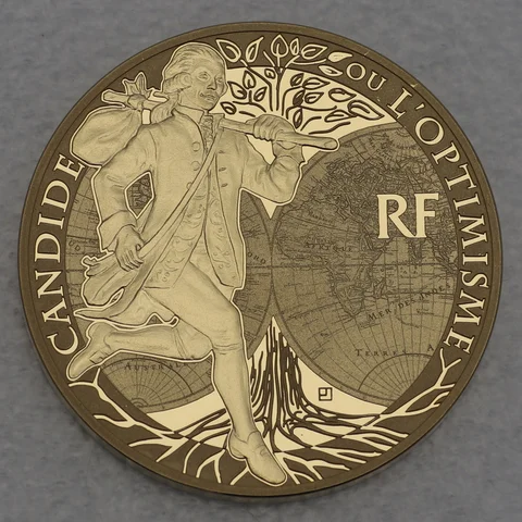 Goldmünze 50 Euro Frankreich 2014 - Voltaire