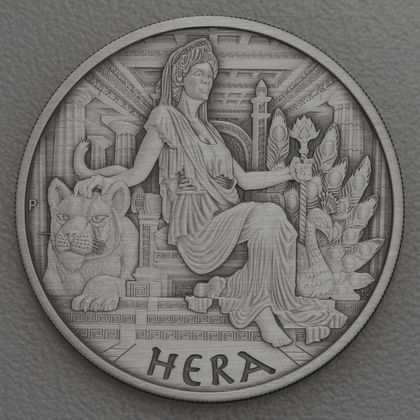 Silbermünze 1oz Tuvalu Gods of Olympus in Antikem Finish - 2022 Hera Silbermünze 1oz Tuvalu Gods of Olympus in Antikem Finish - 2022 Hera