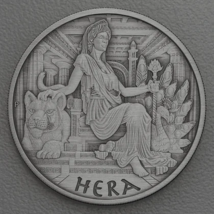 Silbermünze 1oz Tuvalu Gods of Olympus in Antikem Finish - 2022 Hera