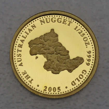 Goldmünze 1/25oz Prospector Serie - Australian Nugget 2005: Welcome Stranger Nugget