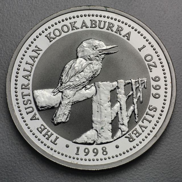 Kookaburra Silbermünze 1998