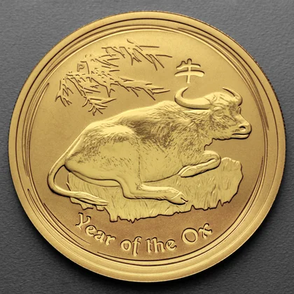 Lunar II, 1oz Goldmünze, Ochse, 2009