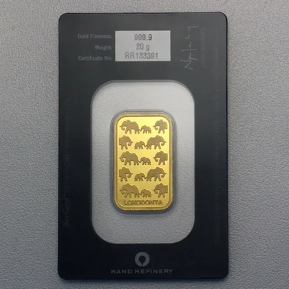 20g Elefanten Goldbarren