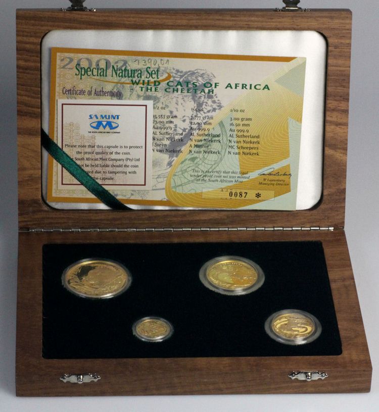 Gold Sammelmünzen 2002 Natura Spezial Proof Set SA Mint