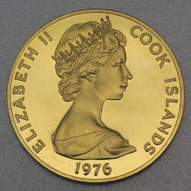 100 Dollar Cook Island Gedenkmünze 1976