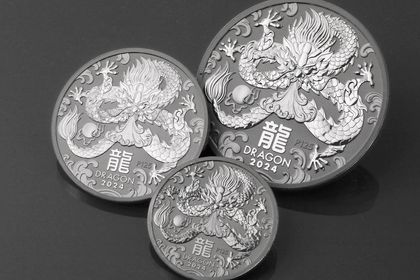 Lunar III, Silbermünzen mit Drachenmotiv 2024