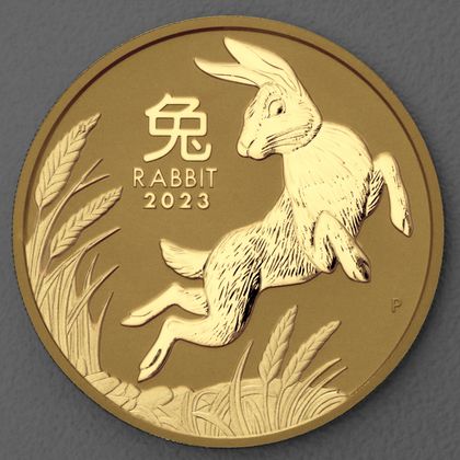 Lunar III, 2oz Goldmünze, Hase, 2023
