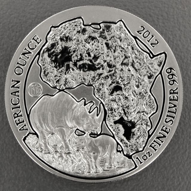 Silbermünze African Ounce 2012 - Nashorn