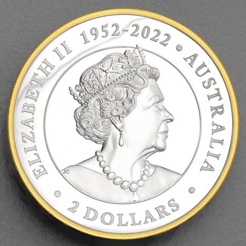 Silbermünze 2oz Australian Wedge-Tailed Eagle 2023 vergoldet / gilded
