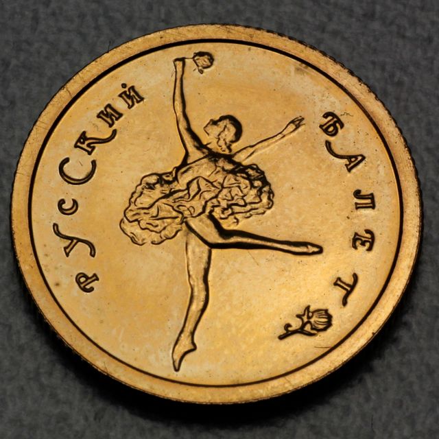 25 Rubel Goldmünze Russland 1993 Ballerina