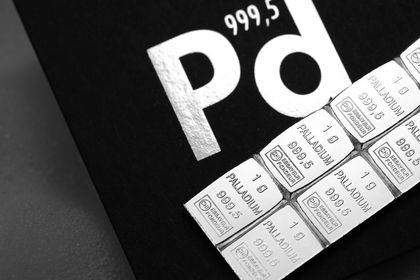 Teilbarer CombiBar® Palladiumbarren mit 10 x 1g Palladium