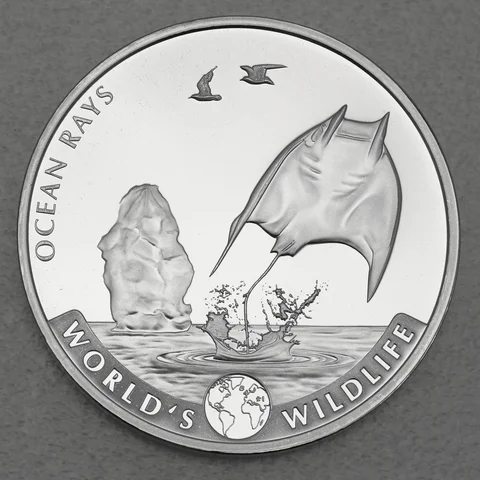 Silbermünze 1oz World's Wildlife Congo - Mantelrochen 2023