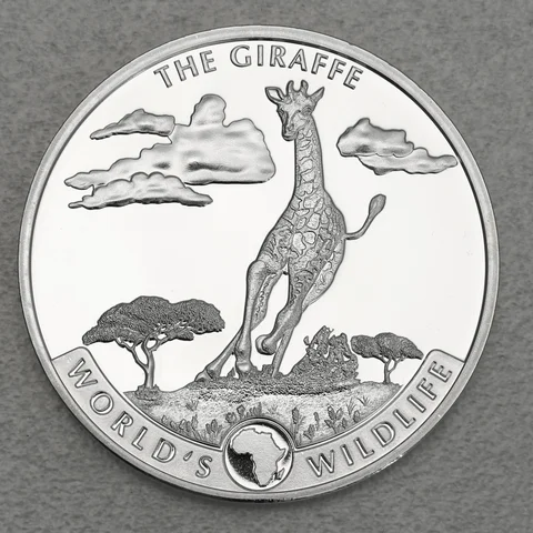 Silbermünze 1oz World's Wildlife Congo - Giraffe 2019