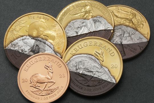 Fälschungen verschiedener Goldmünzen im Vergleich zu 1oz Gold-Krügerrand 